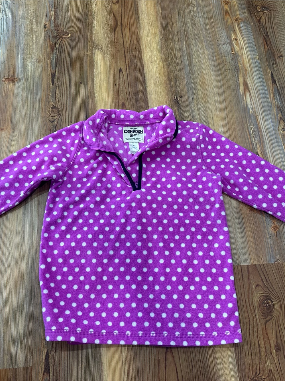 OshKosh B'gosh Purple Polka Dot Long-Sleeve Top